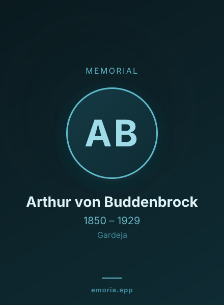 Memorial portrait of Arthur von Buddenbrock