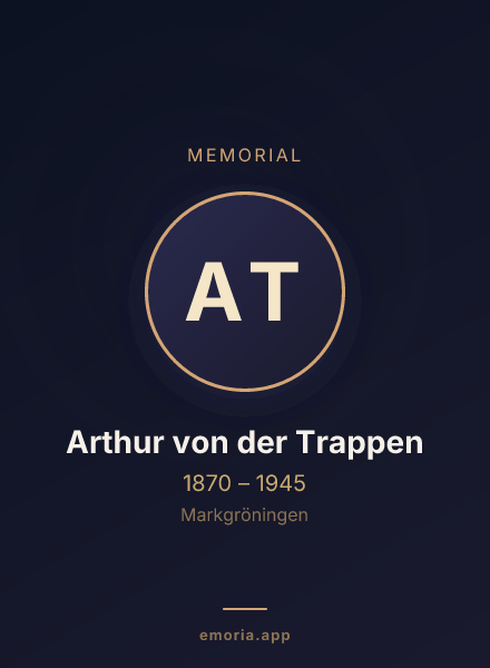 Memorial portrait of Arthur von der Trappen