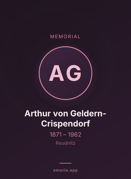 Memorial portrait of Arthur von Geldern-Crispendorf