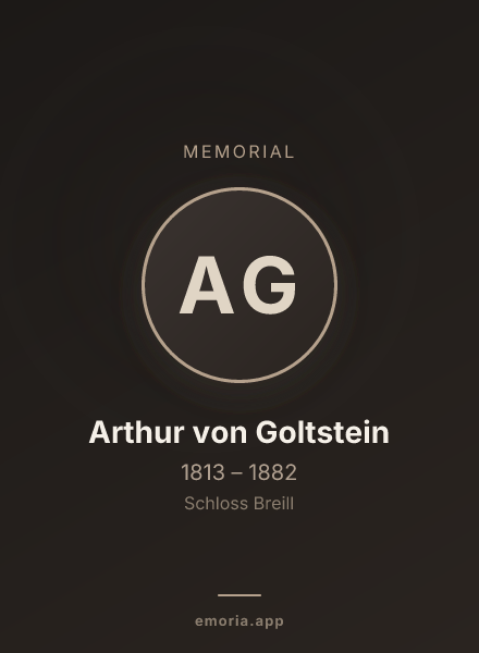 Memorial portrait of Arthur von Goltstein