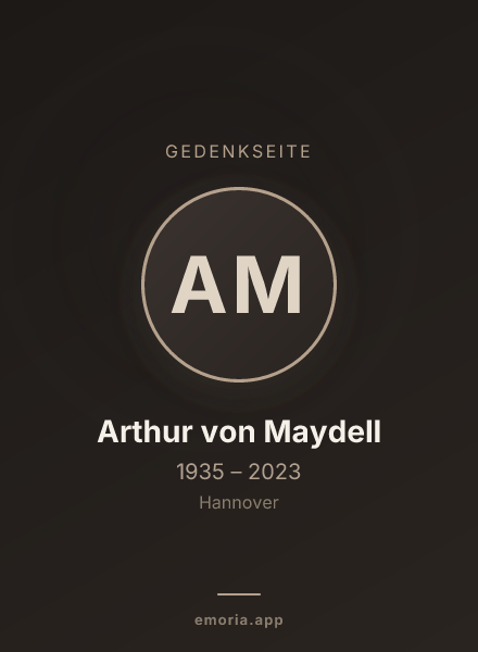 Gedenkportrait von Arthur von Maydell