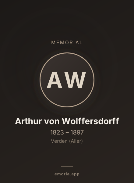 Memorial portrait of Arthur von Wolffersdorff
