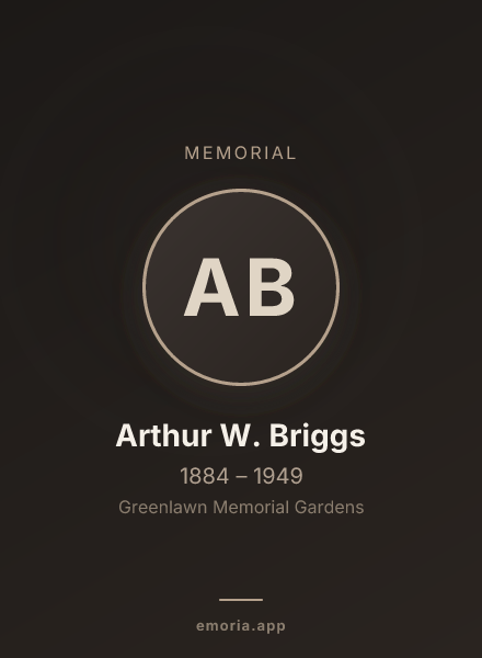 Memorial portrait of Arthur W. Briggs