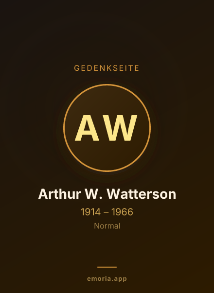 Gedenkportrait von Arthur W. Watterson