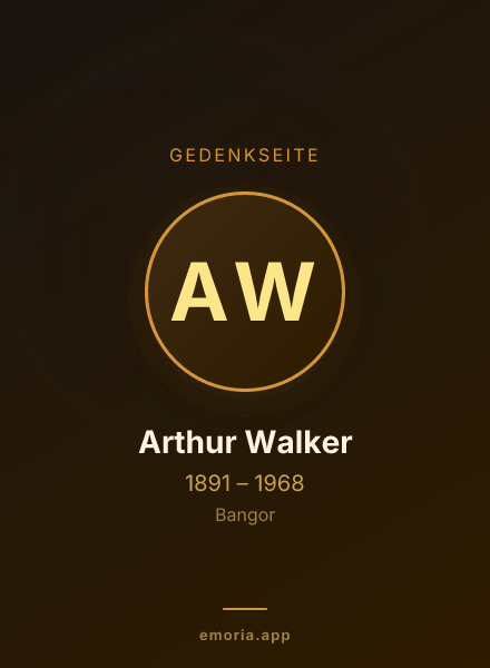 Gedenkportrait von Arthur Walker
