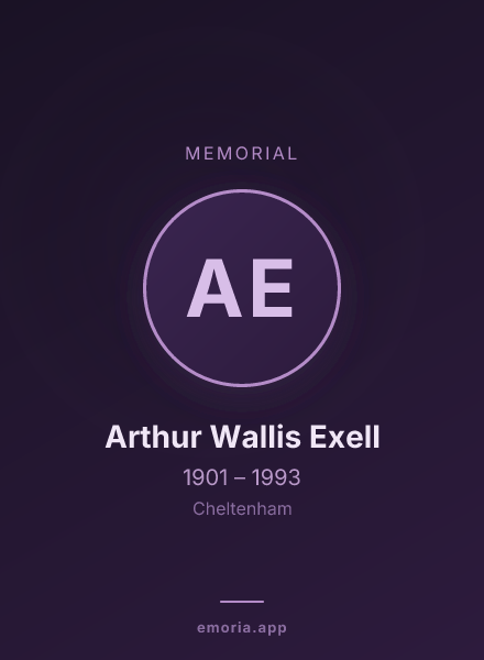 Memorial portrait of Arthur Wallis Exell