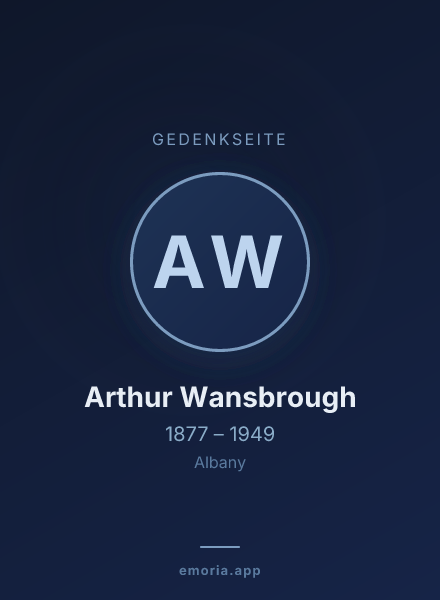 Gedenkportrait von Arthur Wansbrough