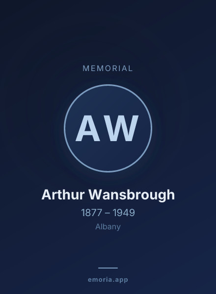 Memorial portrait of Arthur Wansbrough