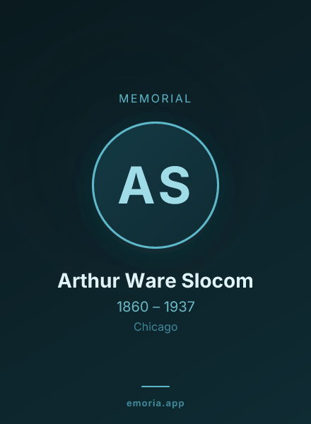Memorial portrait of Arthur Ware Slocom