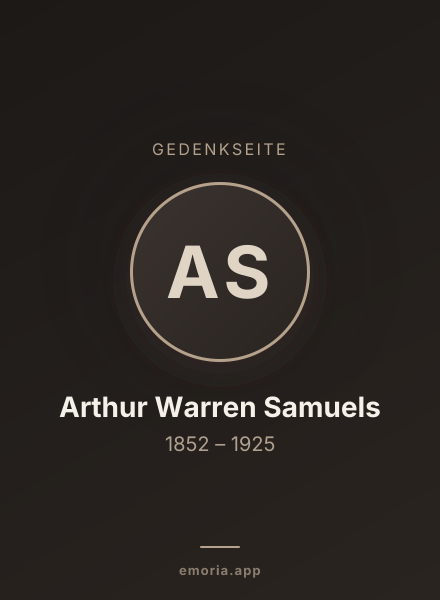 Gedenkportrait von Arthur Warren Samuels