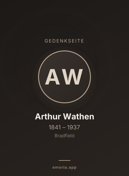 Gedenkportrait von Arthur Wathen