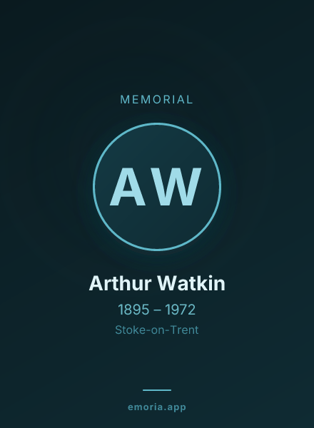 Memorial portrait of Arthur Watkin