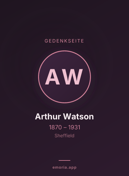 Gedenkportrait von Arthur Watson