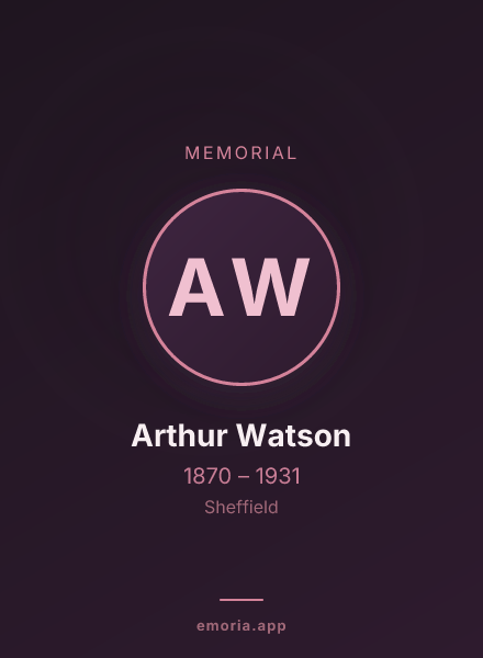 Memorial portrait of Arthur Watson