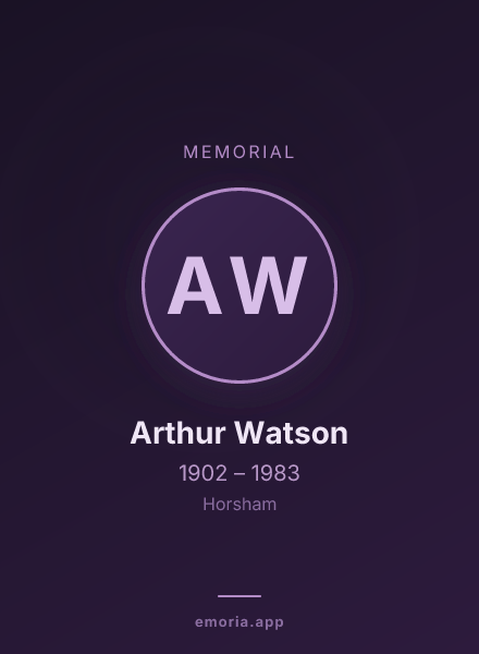 Memorial portrait of Arthur Watson