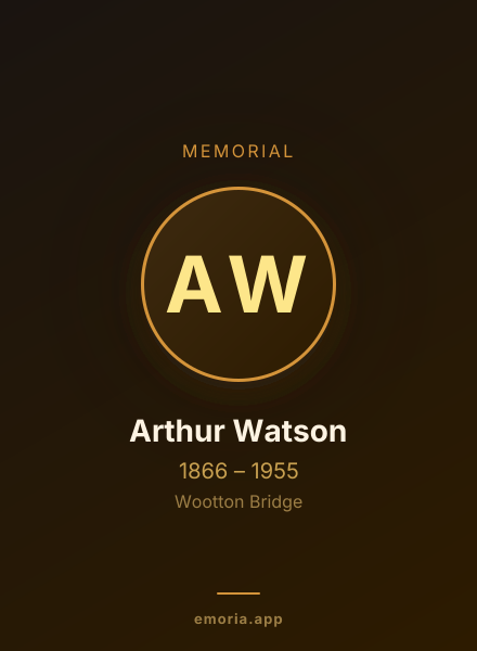 Memorial portrait of Arthur Watson