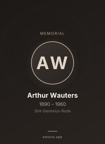 Memorial portrait of Arthur Wauters