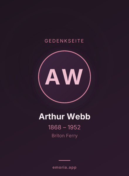 Gedenkportrait von Arthur Webb