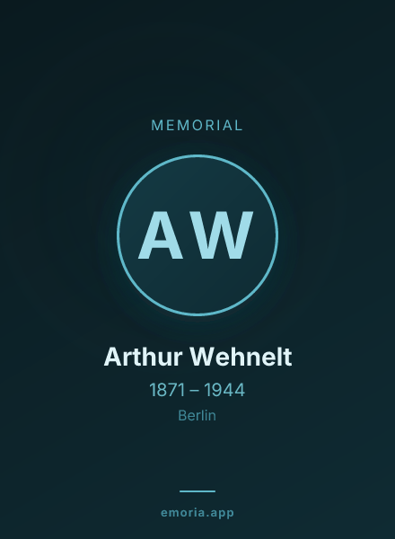 Memorial portrait of Arthur Wehnelt