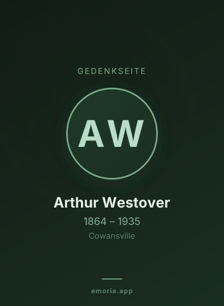 Gedenkportrait von Arthur Westover