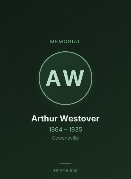 Memorial portrait of Arthur Westover