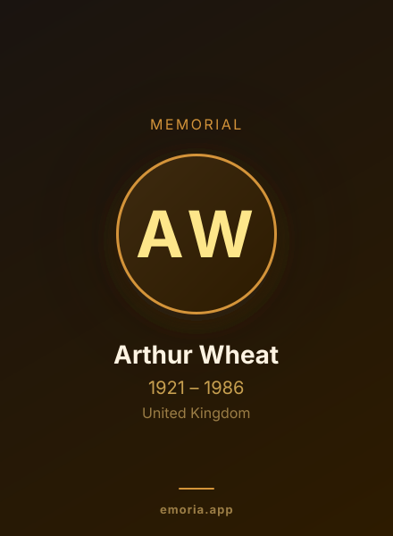 Memorial portrait of Arthur Wheat