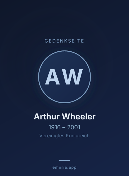 Gedenkportrait von Arthur Wheeler