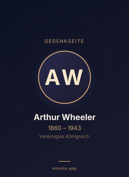 Gedenkportrait von Arthur Wheeler