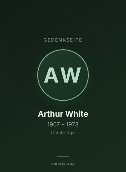 Gedenkportrait von Arthur White