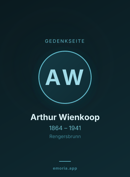 Gedenkportrait von Arthur Wienkoop