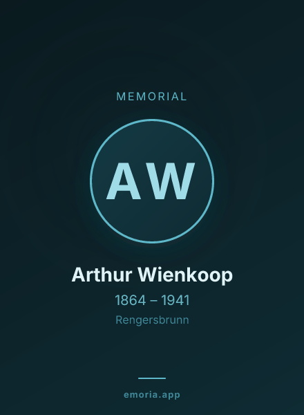 Memorial portrait of Arthur Wienkoop