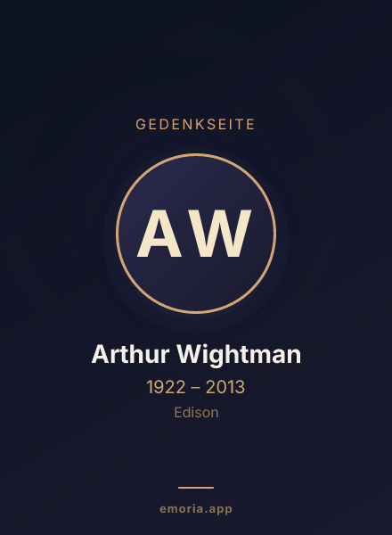 Gedenkportrait von Arthur Wightman