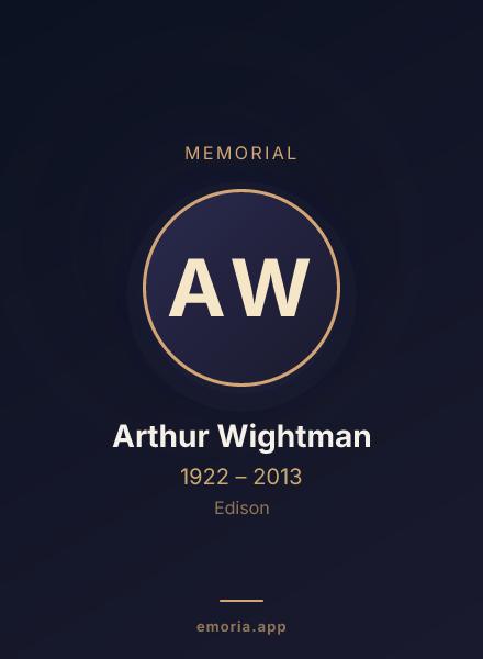 Memorial portrait of Arthur Wightman