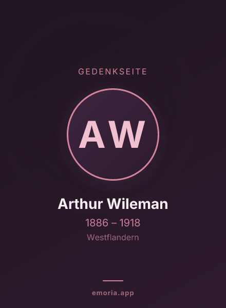 Gedenkportrait von Arthur Wileman