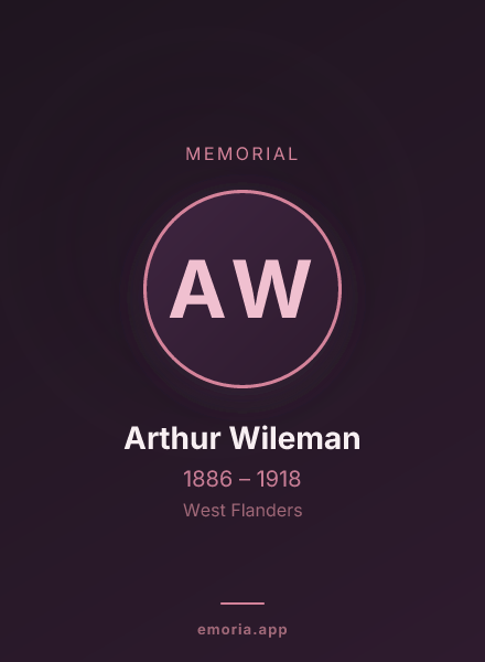 Memorial portrait of Arthur Wileman