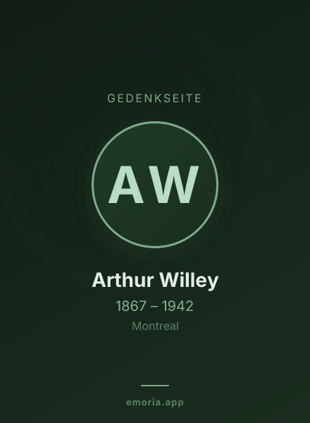 Gedenkportrait von Arthur Willey