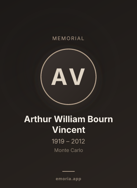 Memorial portrait of Arthur William Bourn Vincent