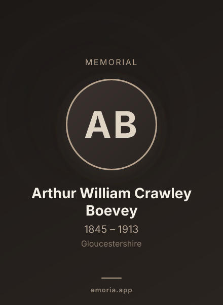 Memorial portrait of Arthur William Crawley Boevey