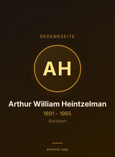 Gedenkportrait von Arthur William Heintzelman