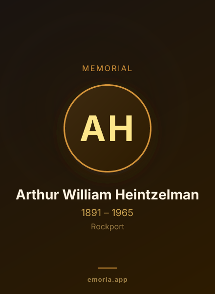 Memorial portrait of Arthur William Heintzelman