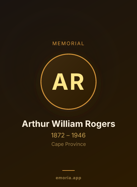 Memorial portrait of Arthur William Rogers