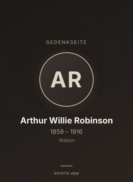 Gedenkportrait von Arthur Willie Robinson