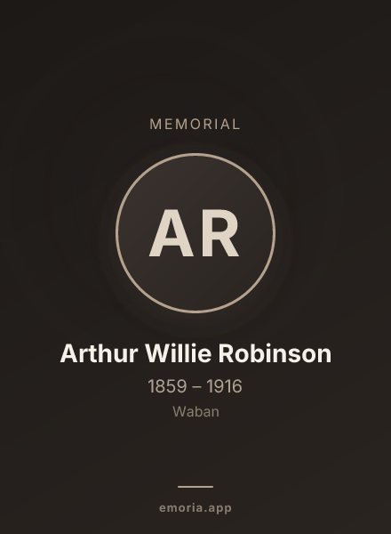 Memorial portrait of Arthur Willie Robinson