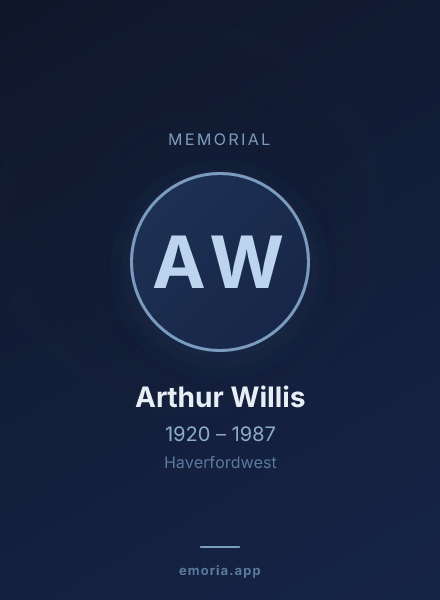 Memorial portrait of Arthur Willis