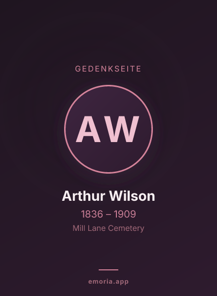 Gedenkportrait von Arthur Wilson