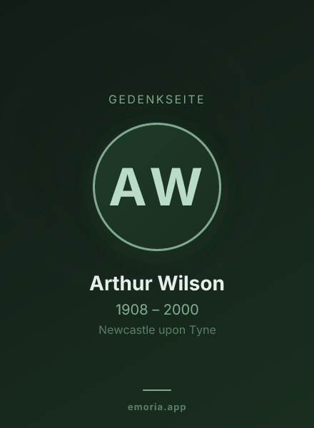 Gedenkportrait von Arthur Wilson