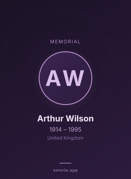 Memorial portrait of Arthur Wilson