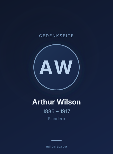 Gedenkportrait von Arthur Wilson