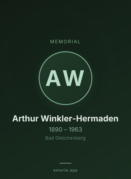 Memorial portrait of Arthur Winkler-Hermaden