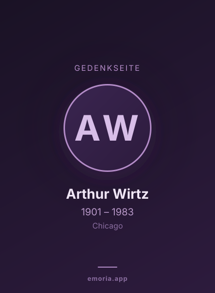 Gedenkportrait von Arthur Wirtz